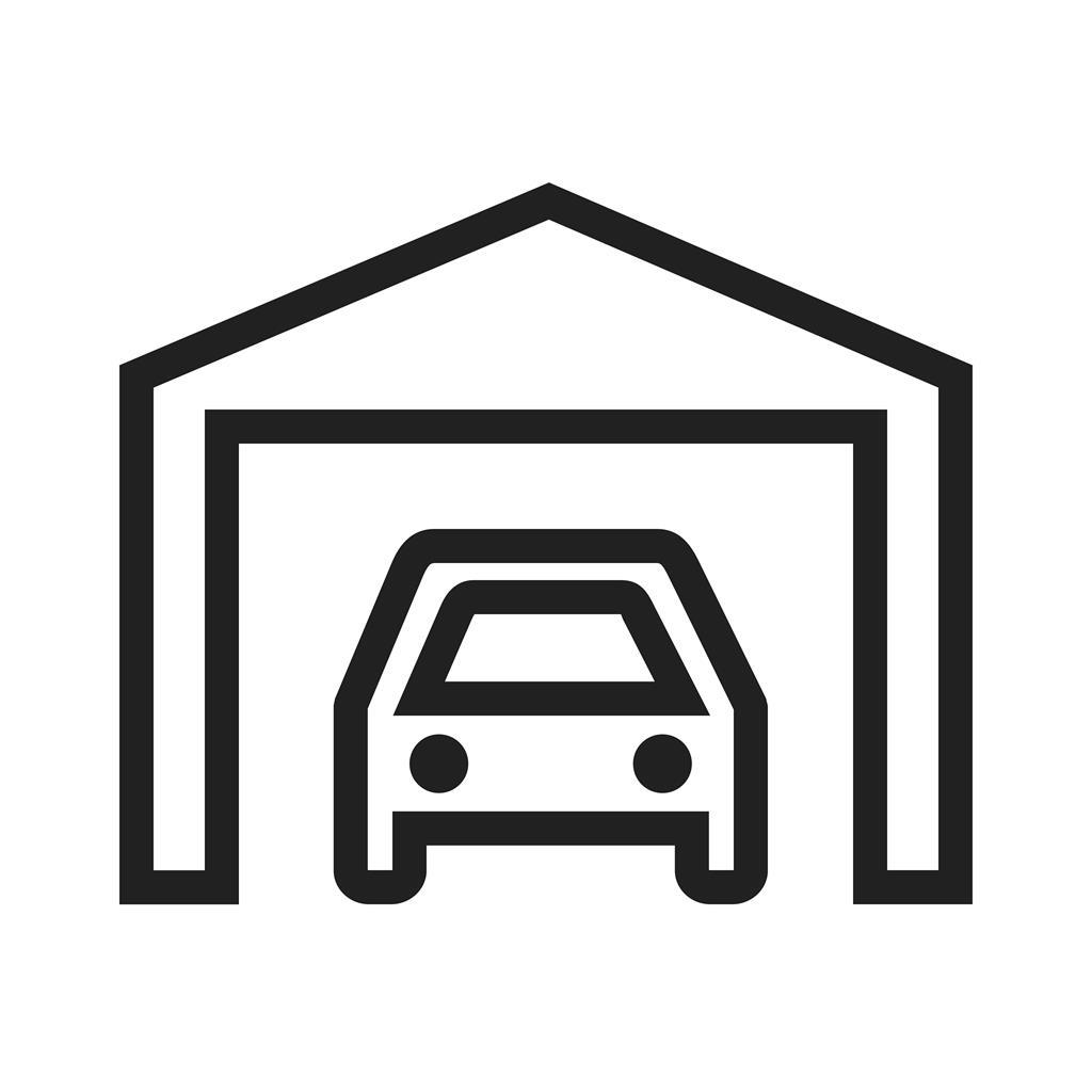 Garage Line Icon - IconBunny