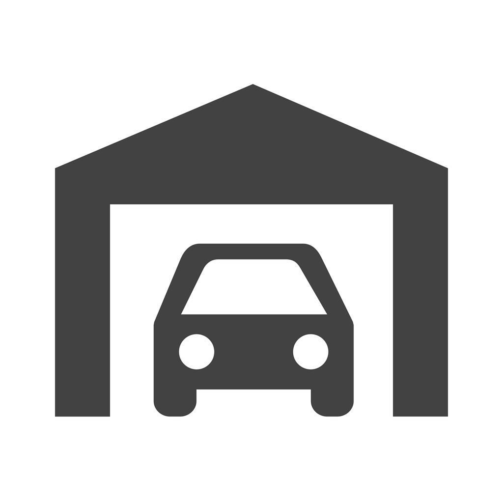 Garage Glyph Icon - IconBunny