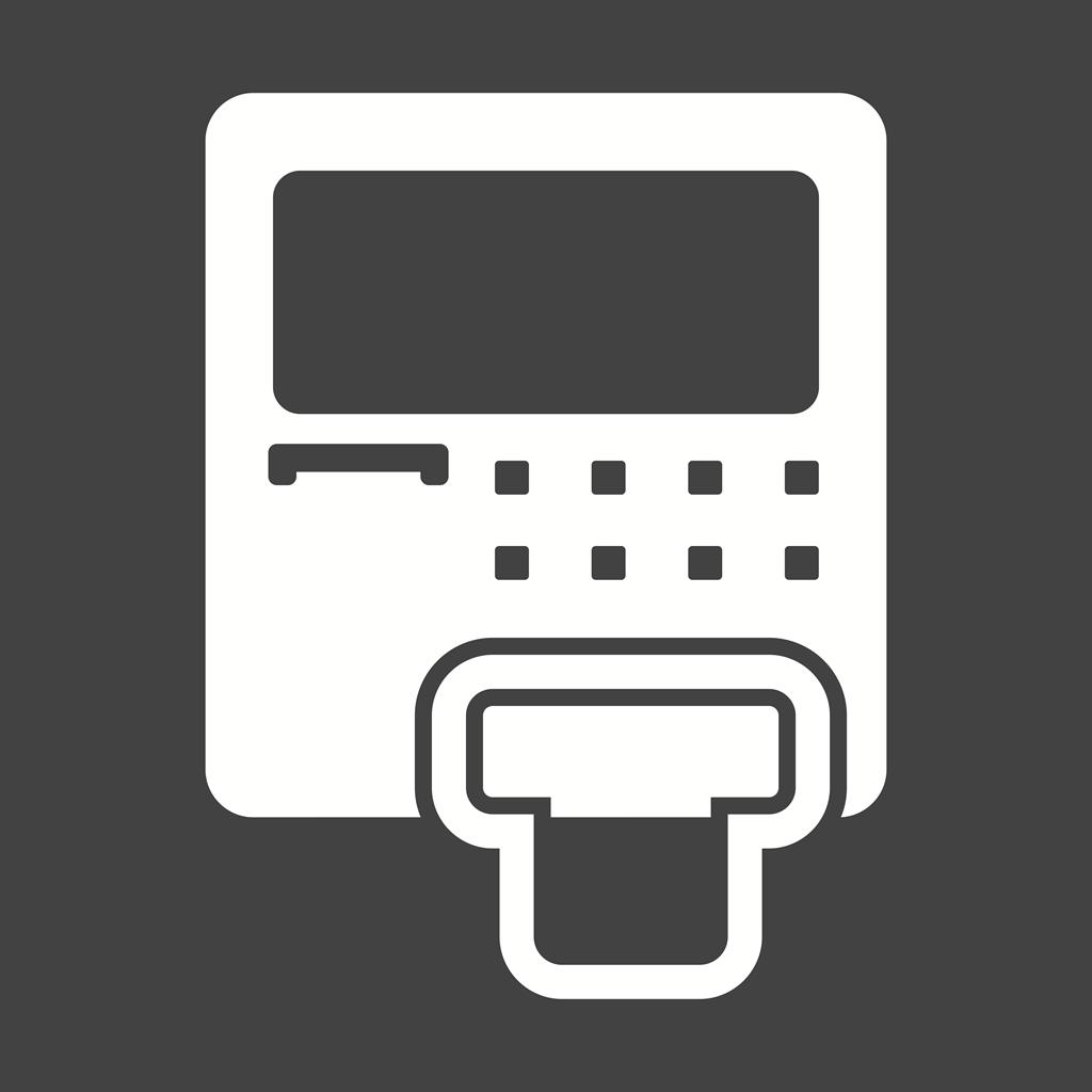 ATM Glyph Inverted Icon - IconBunny