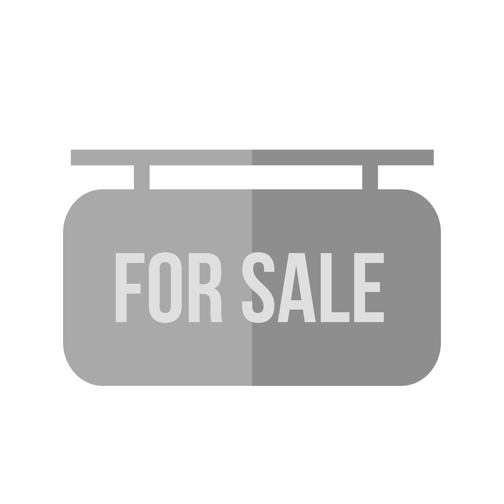 House for Sale Greyscale Icon - IconBunny
