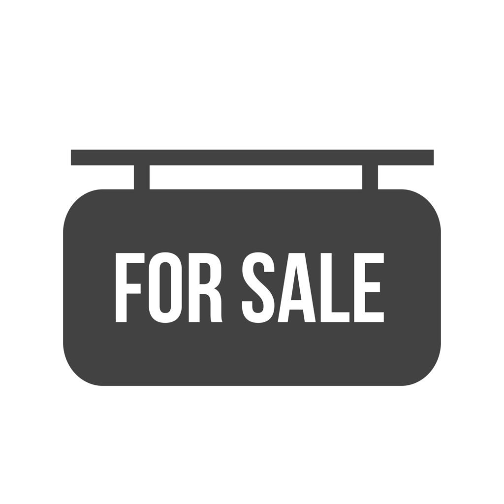 House for Sale Glyph Icon - IconBunny