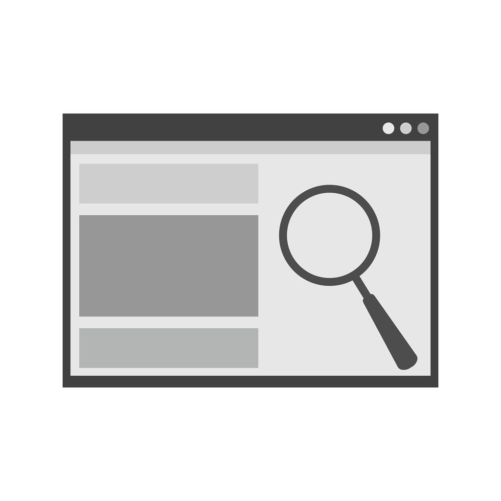 Internet Search Greyscale Icon - IconBunny