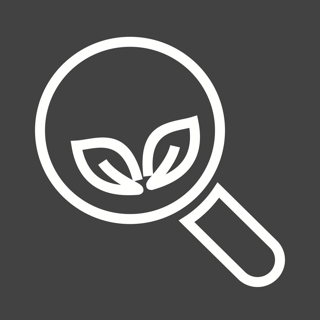 Organic Search Line Inverted Icon - IconBunny