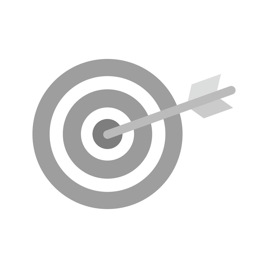 Target Marketing Greyscale Icon - IconBunny