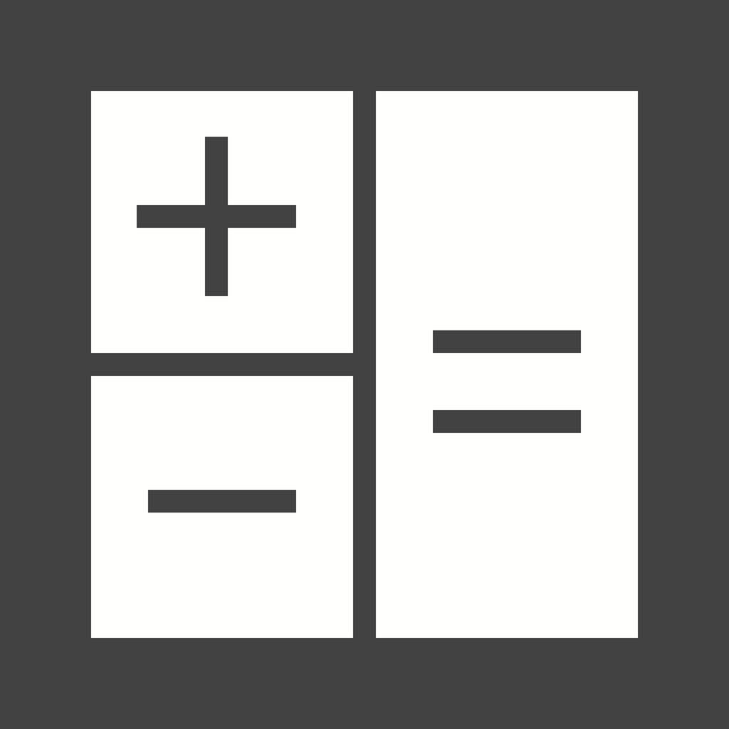 Calculation Glyph Inverted Icon - IconBunny