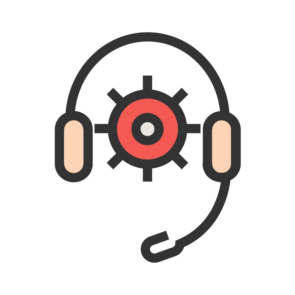 Technical Support Line Filled Icon - IconBunny