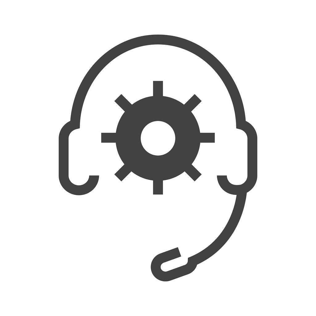 Technical Support Glyph Icon - IconBunny