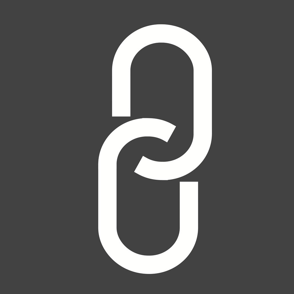 Link Building II Glyph Inverted Icon - IconBunny