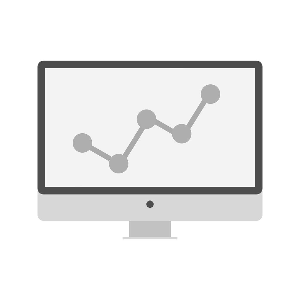 Statistics Greyscale Icon - IconBunny