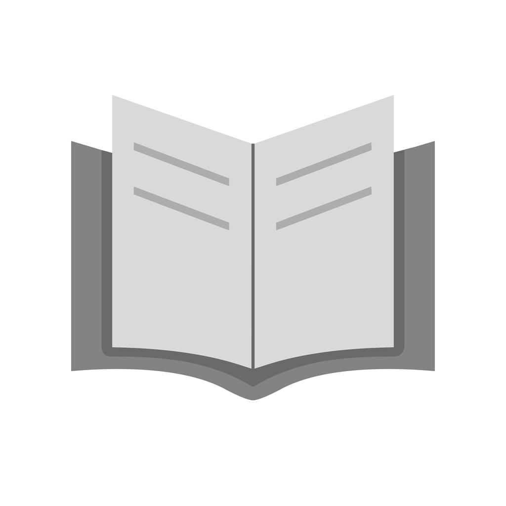 Book Greyscale Icon - IconBunny