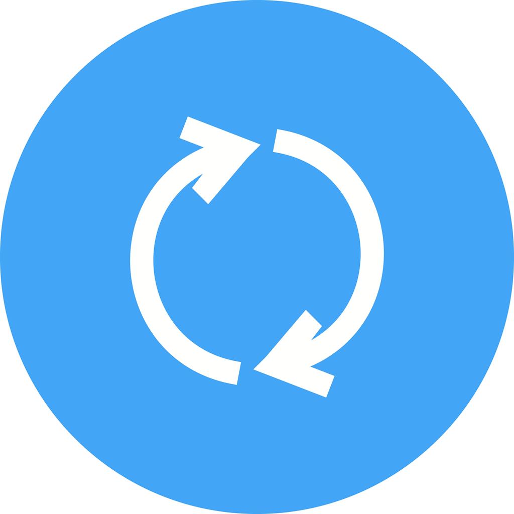 Synchronize Flat Round Icon - IconBunny