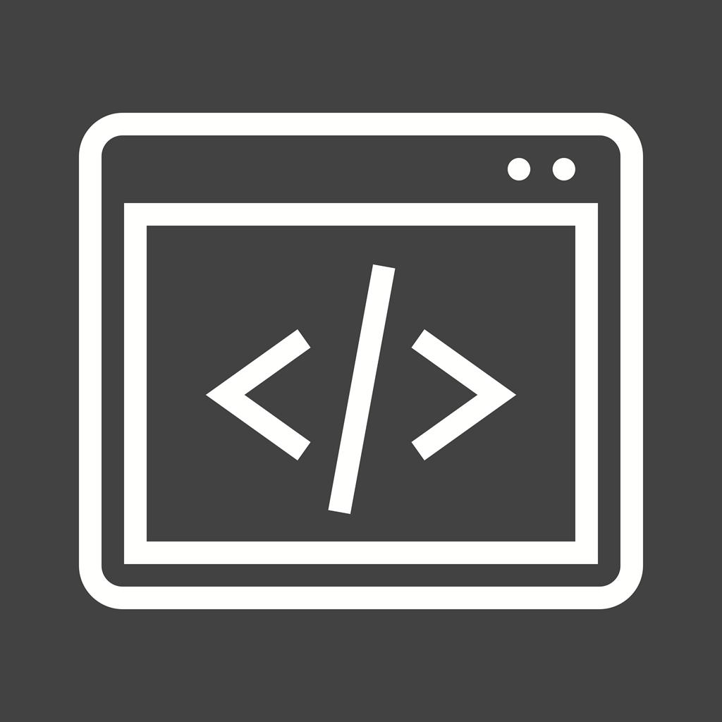 Programming Line Inverted Icon - IconBunny