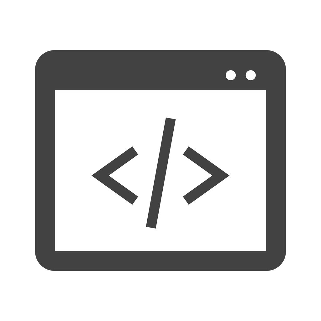 Programming Glyph Icon - IconBunny