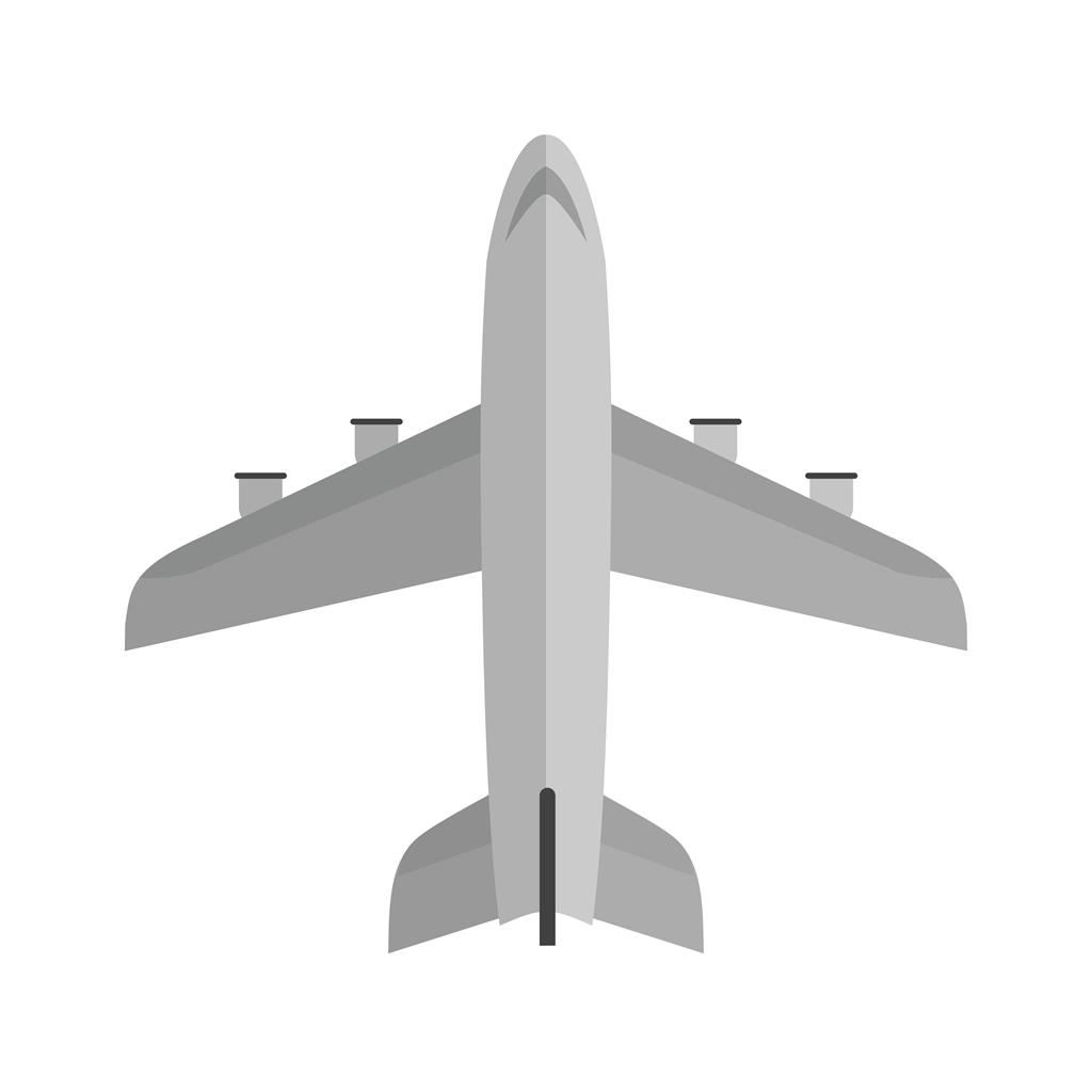 Aero plane Passenger Greyscale Icon - IconBunny
