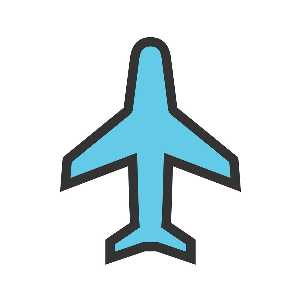 Aero plane Passenger Line Filled Icon - IconBunny