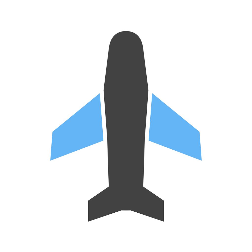Aero plane Passenger Blue Black Icon - IconBunny