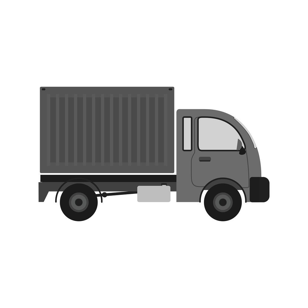 Truck Greyscale Icon - IconBunny