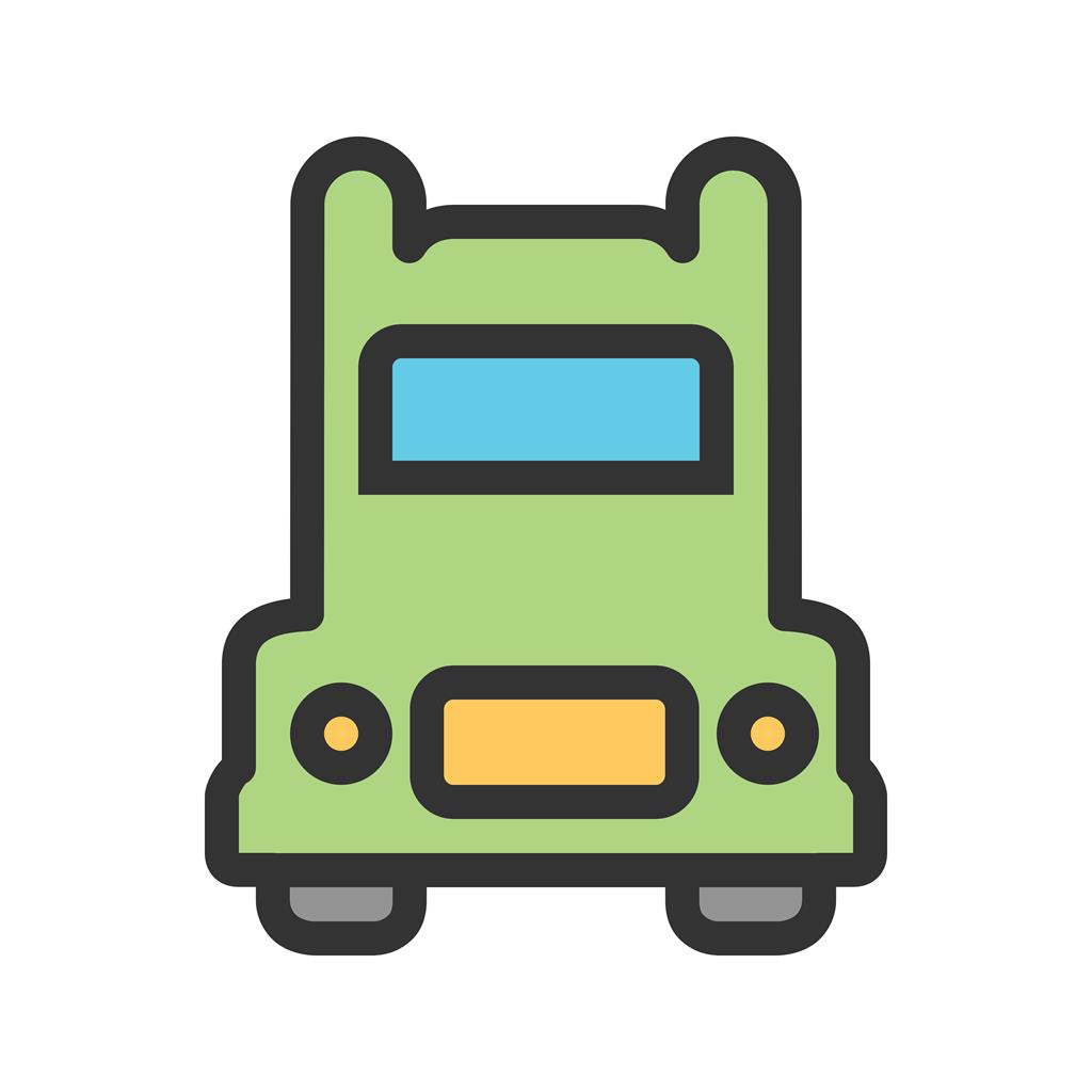 Truck II Line Filled Icon - IconBunny