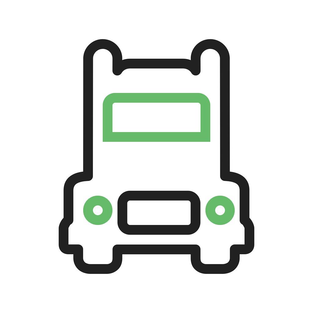 Truck II Line Green Black Icon - IconBunny