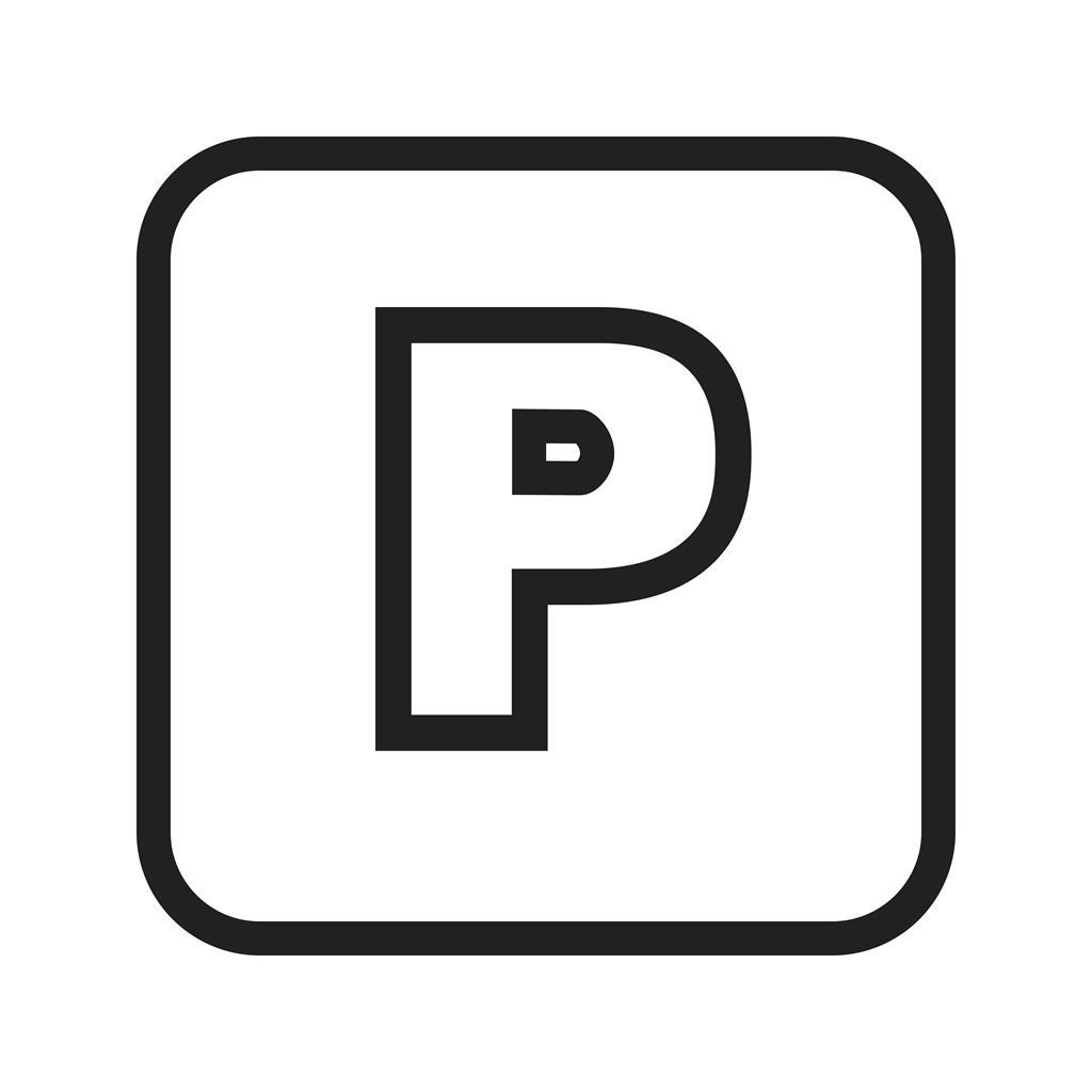 Parking Sign Line Icon - IconBunny