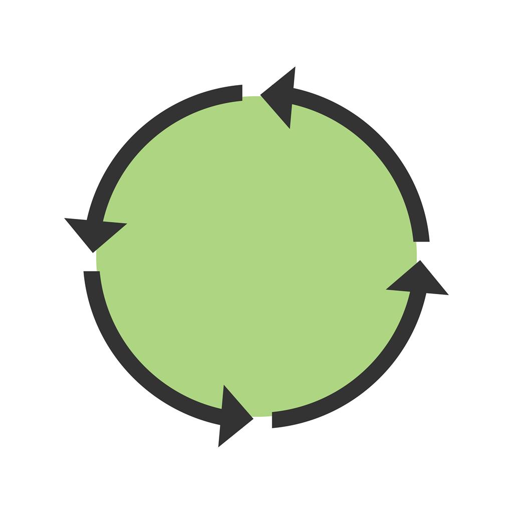 Circular Road Sign Line Filled Icon - IconBunny