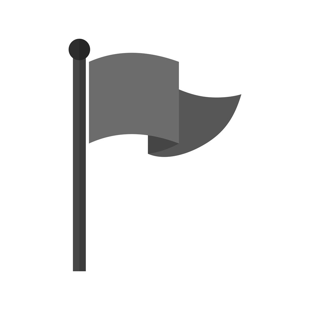 Flag Greyscale Icon - IconBunny