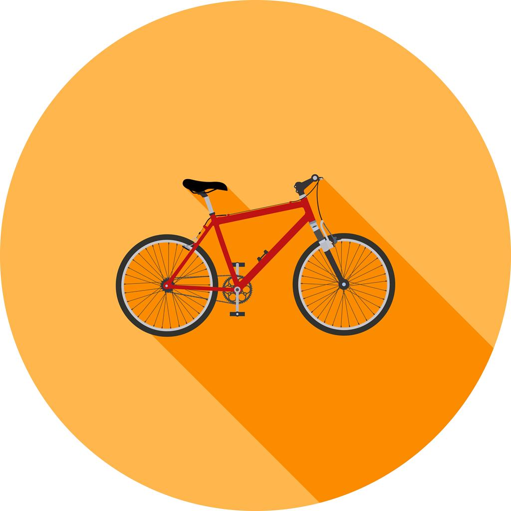 Cycling Flat Shadowed Icon - IconBunny