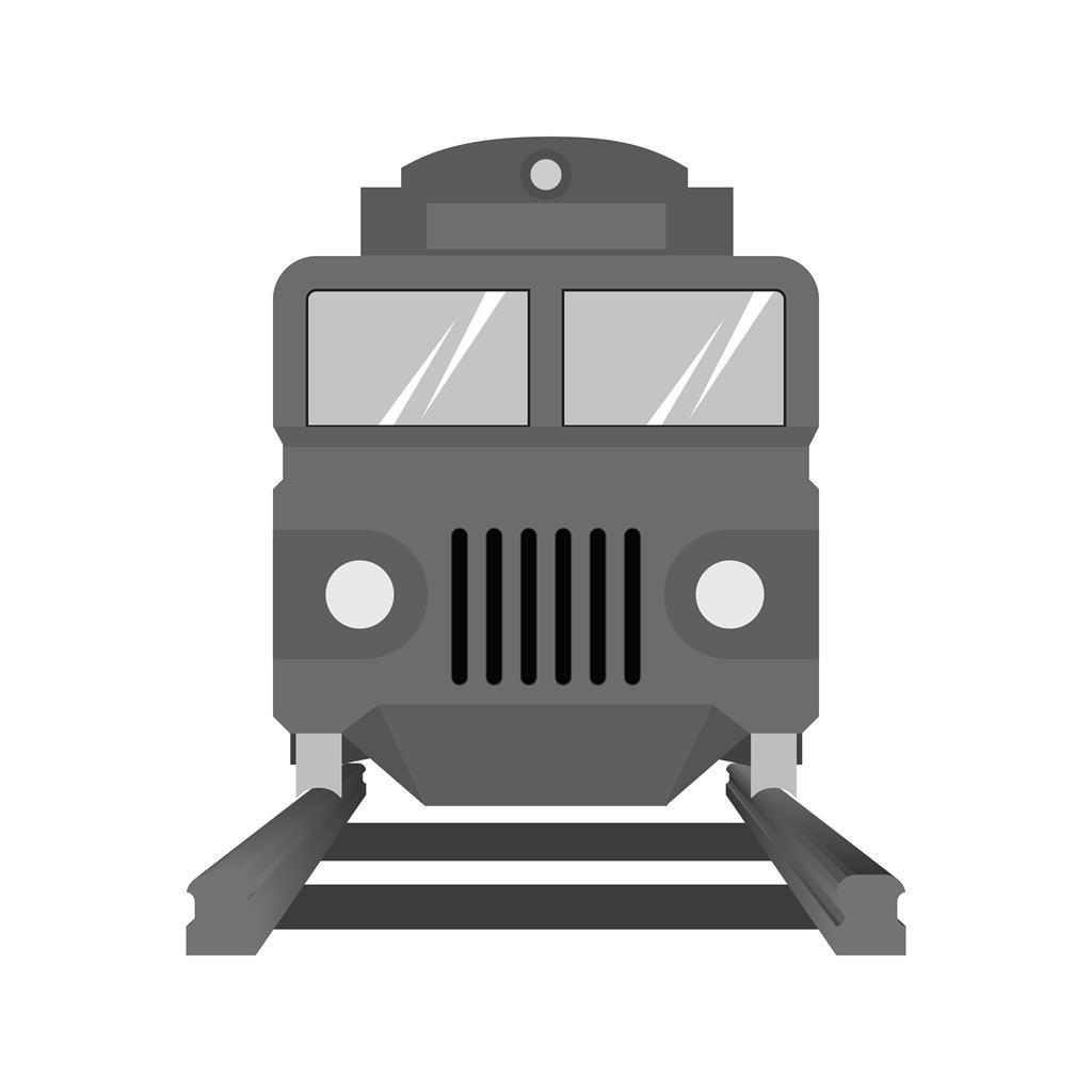Train Greyscale Icon - IconBunny