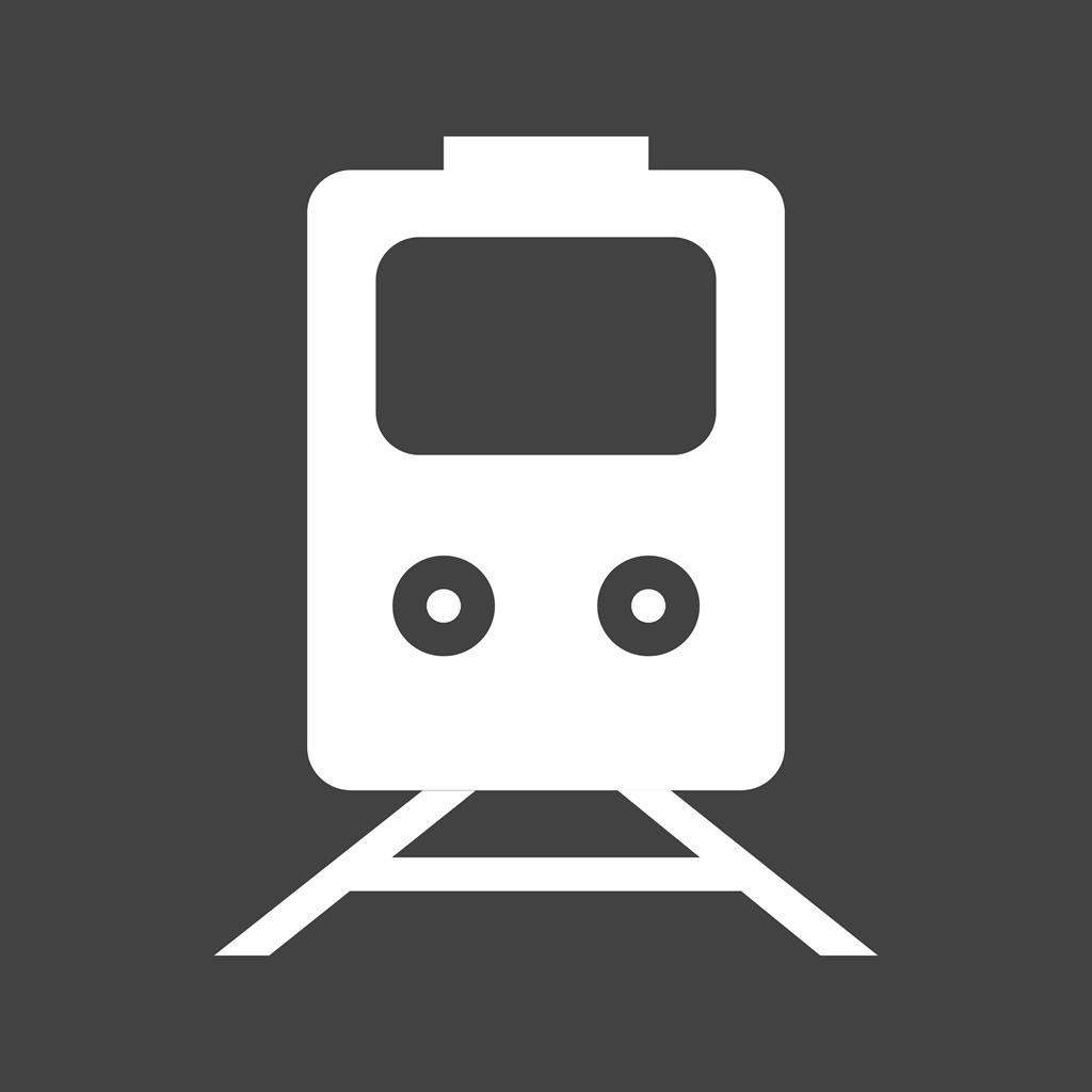 Railway Glyph Inverted Icon - IconBunny