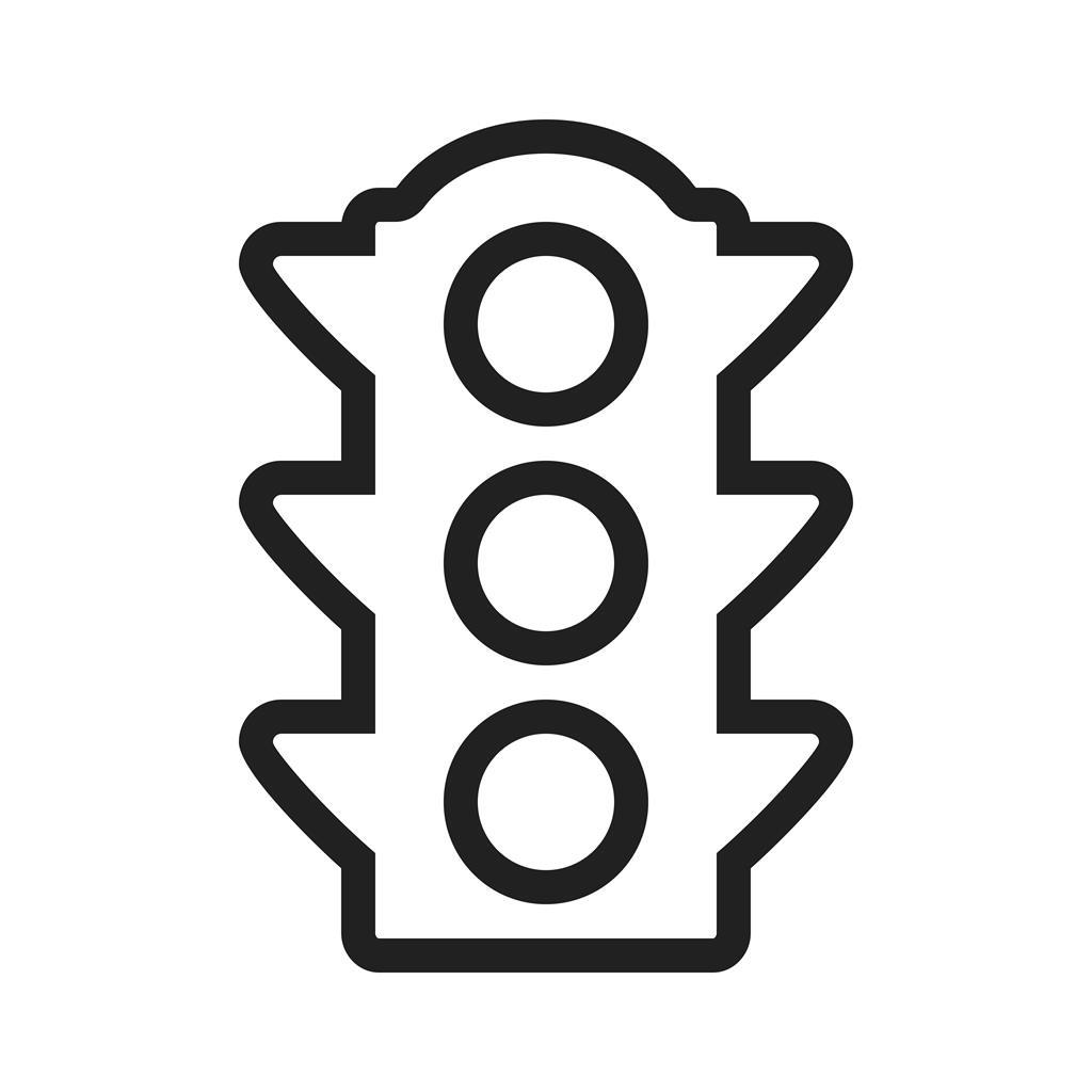 Traffic Signal Line Icon - IconBunny
