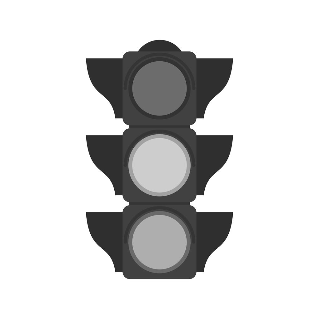 Traffic Signal Greyscale Icon - IconBunny