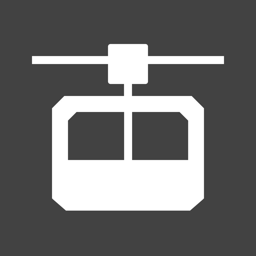 Arial Traffic Sign Glyph Inverted Icon - IconBunny
