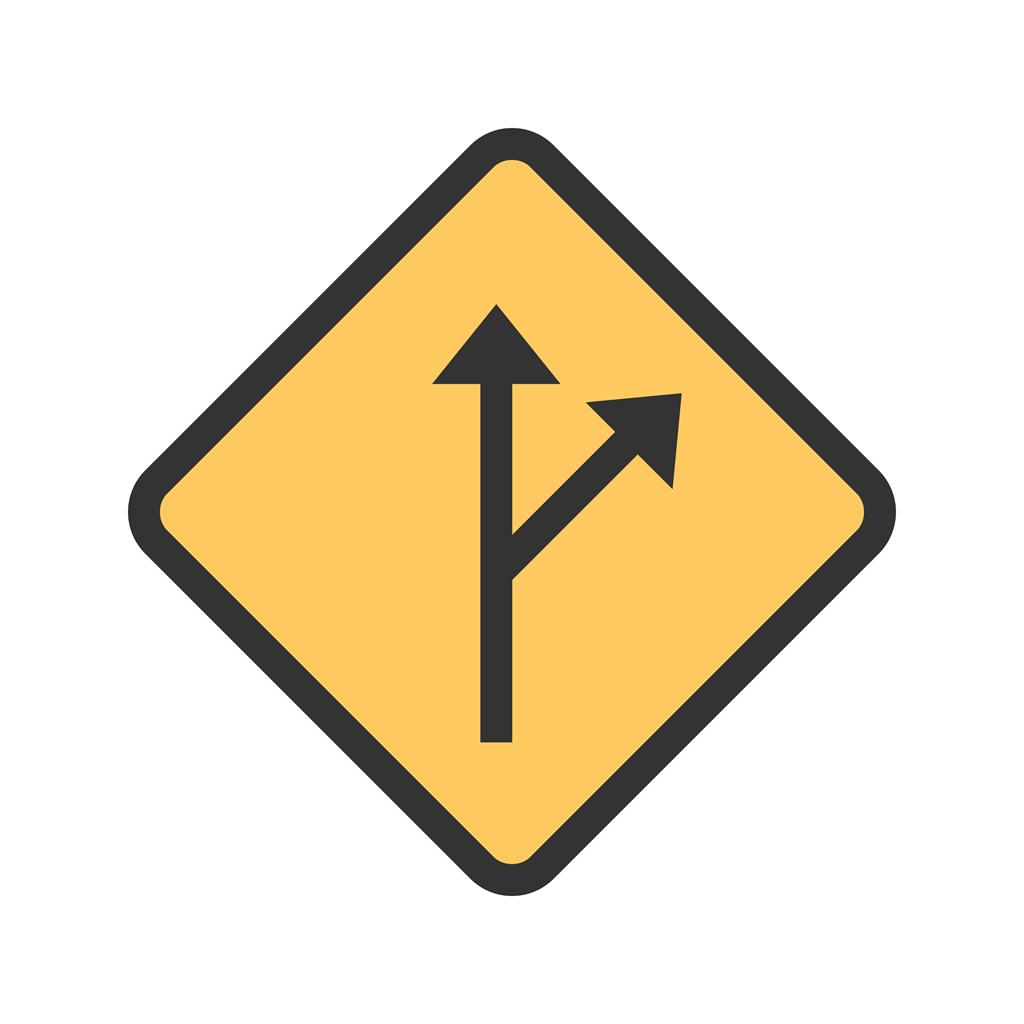Deviation Sign Line Filled Icon - IconBunny