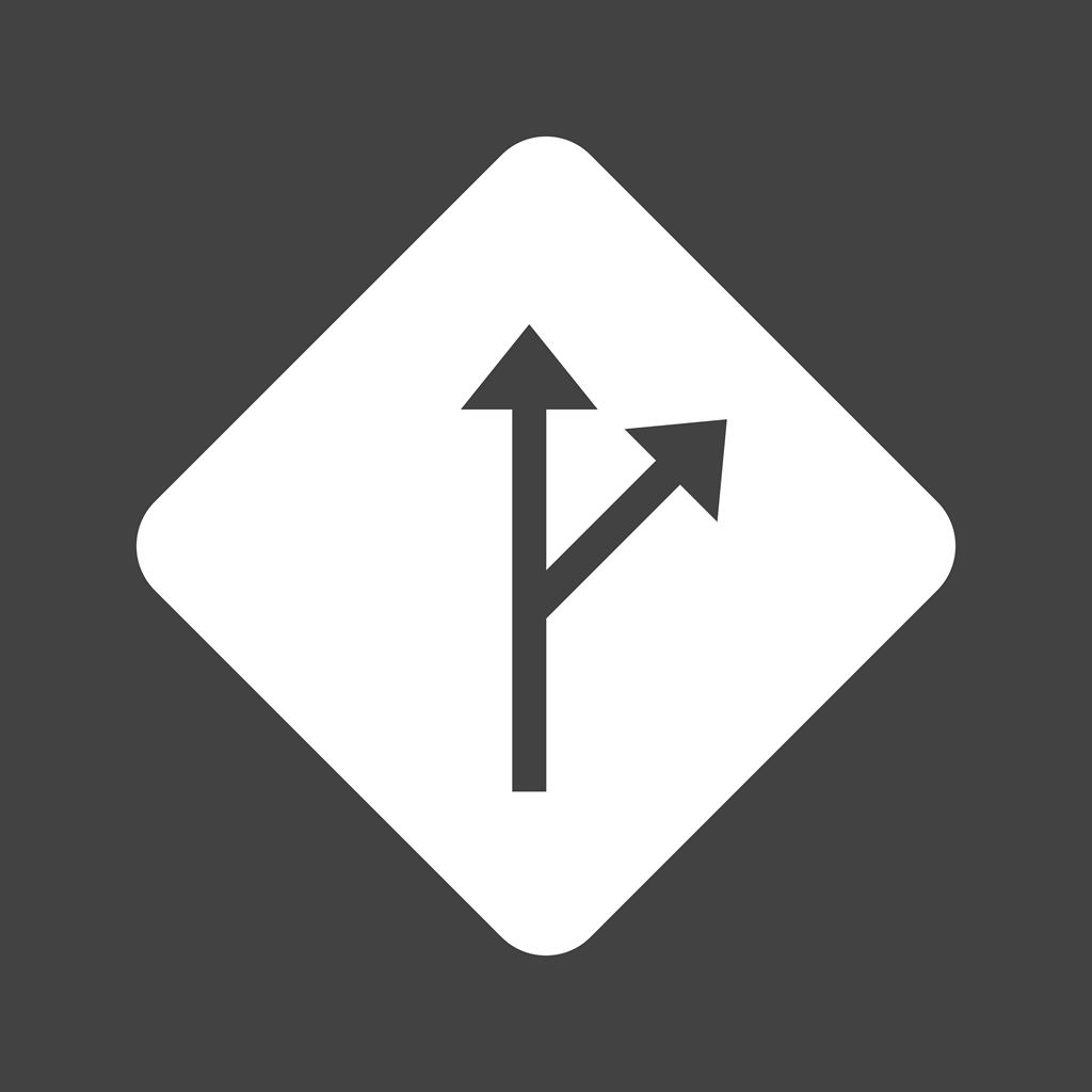 Deviation Sign Glyph Inverted Icon - IconBunny