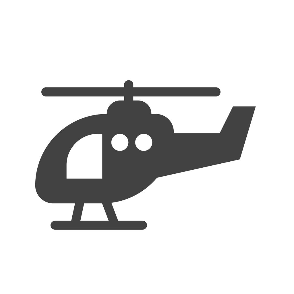 Helicopter Glyph Icon - IconBunny