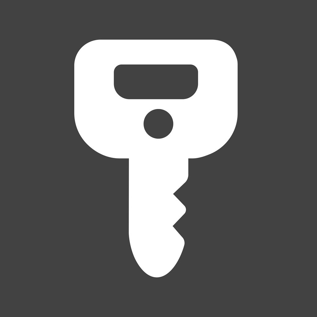 Key Glyph Inverted Icon - IconBunny
