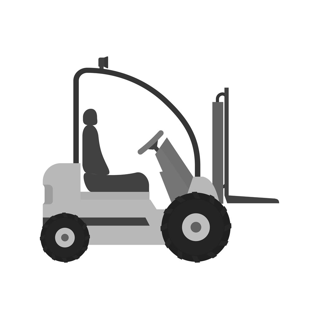 Lifter Truck Greyscale Icon - IconBunny