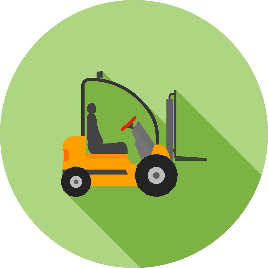 Lifter Truck Flat Shadowed Icon - IconBunny
