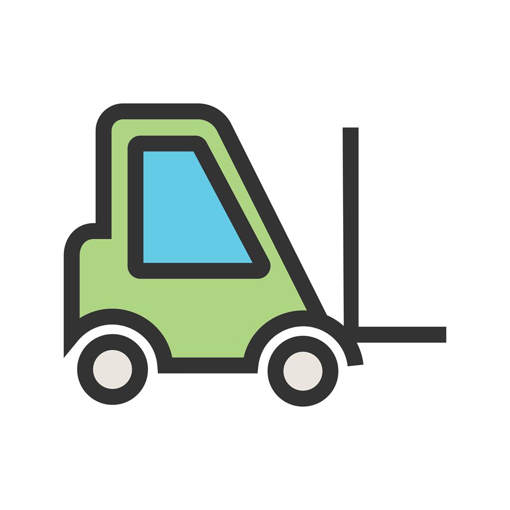 Lifter Truck Line Filled Icon - IconBunny