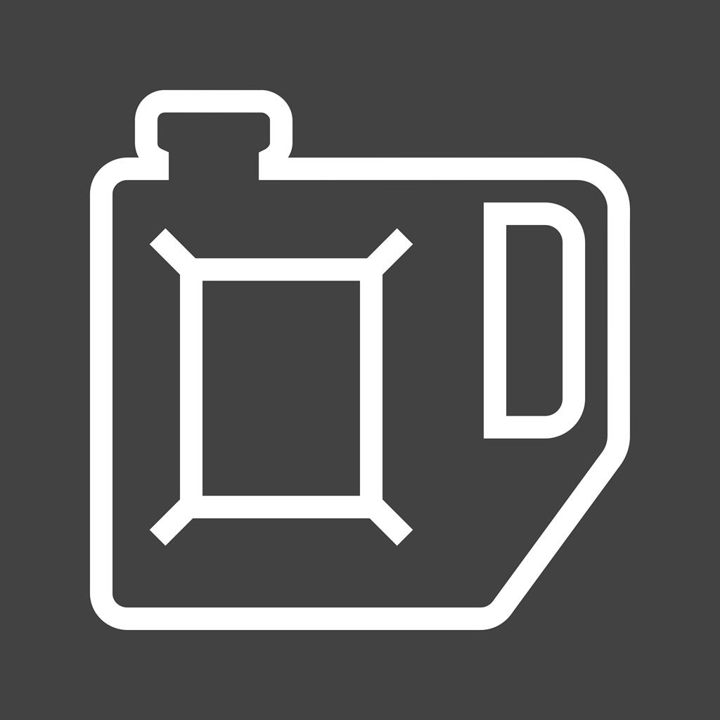 Petrol Can Line Inverted Icon - IconBunny