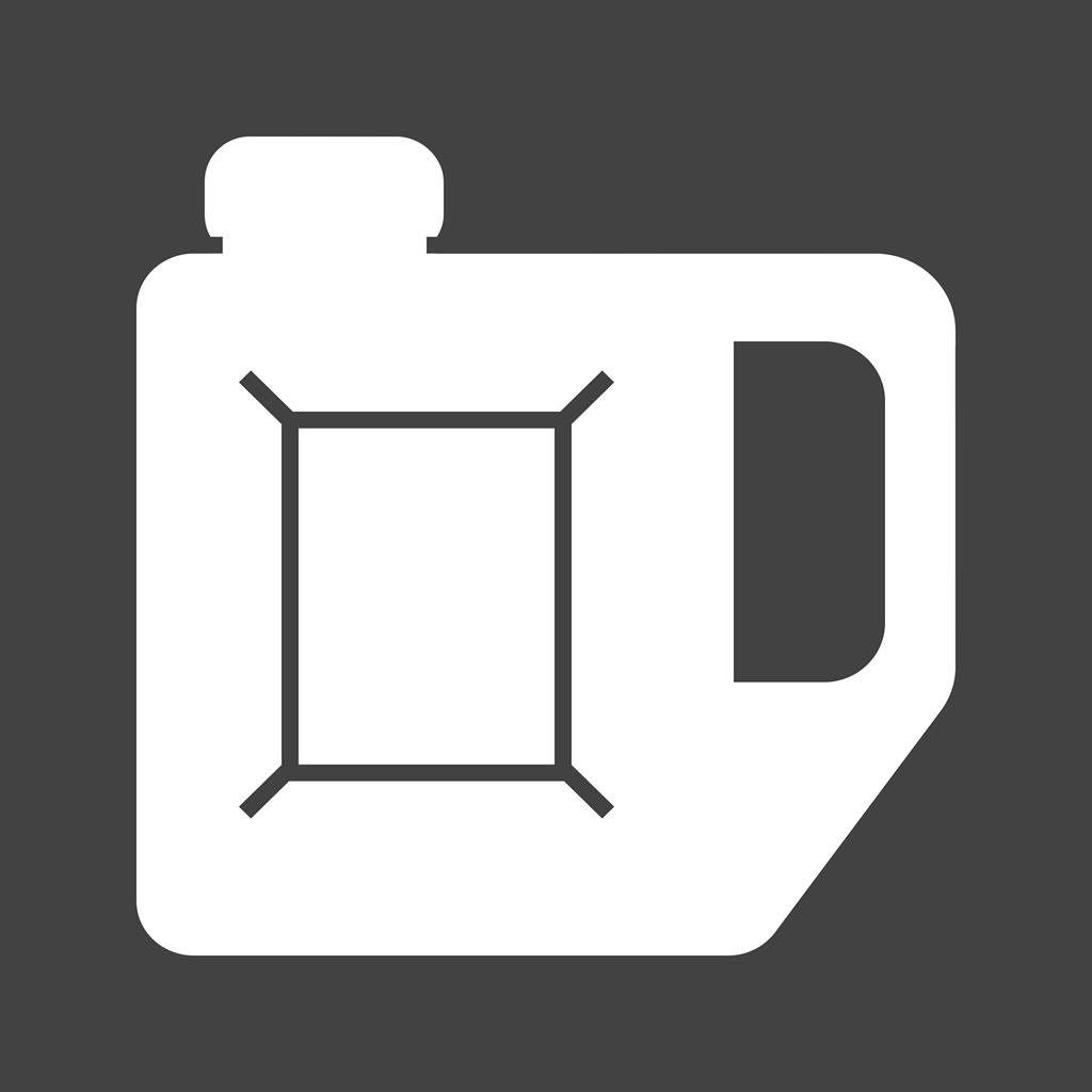 Petrol Can Glyph Inverted Icon - IconBunny