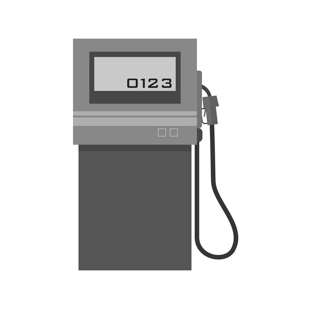 Petrol Pump Greyscale Icon - IconBunny