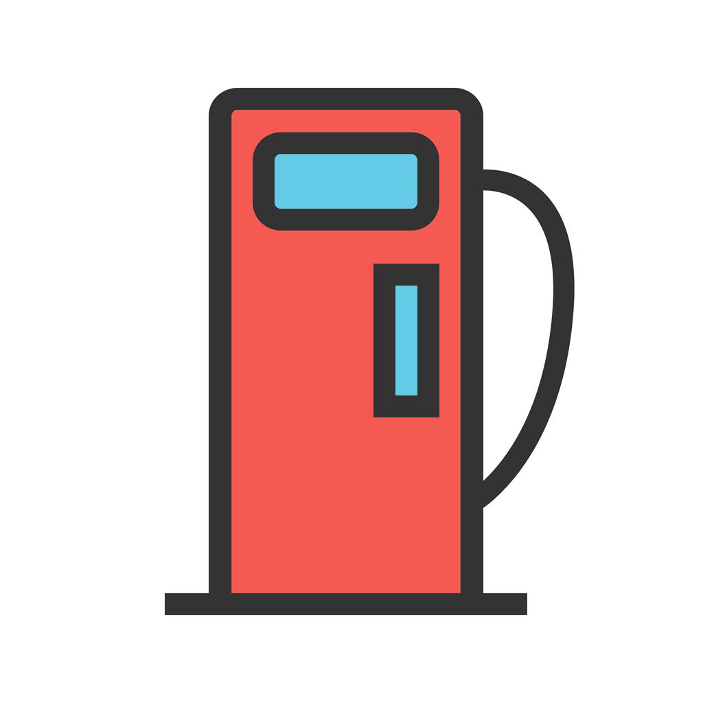 Petrol Pump Line Filled Icon - IconBunny