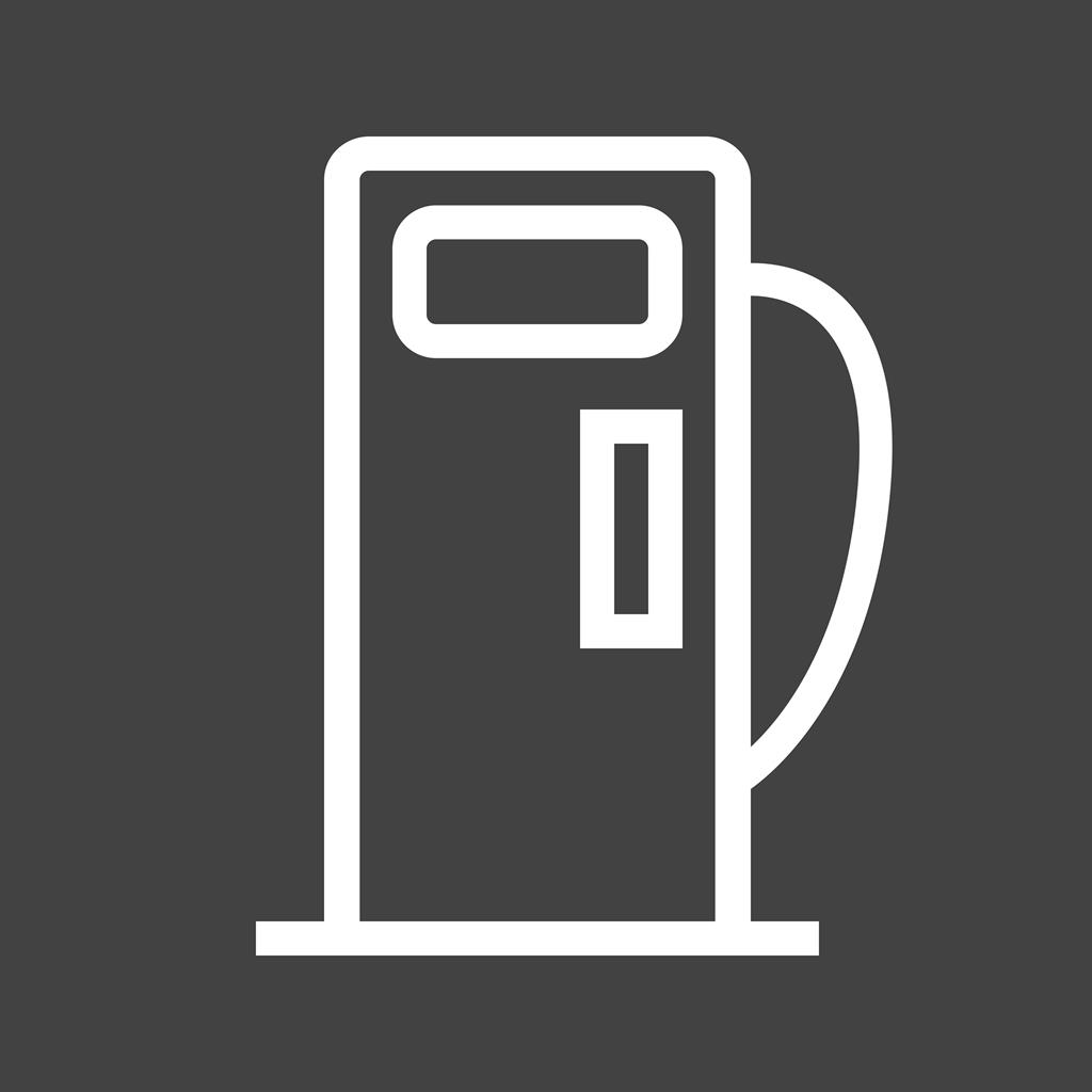 Petrol Pump Line Inverted Icon - IconBunny