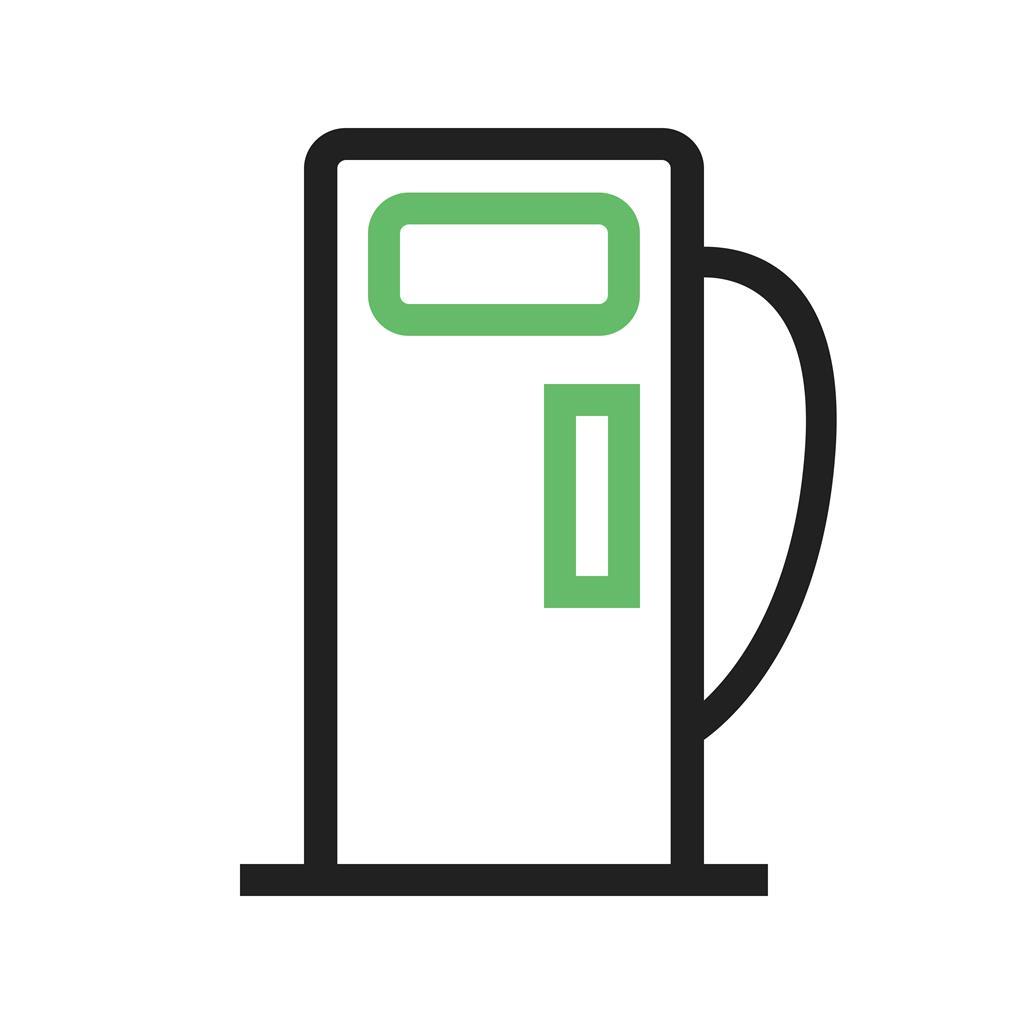 Petrol Pump Line Green Black Icon - IconBunny