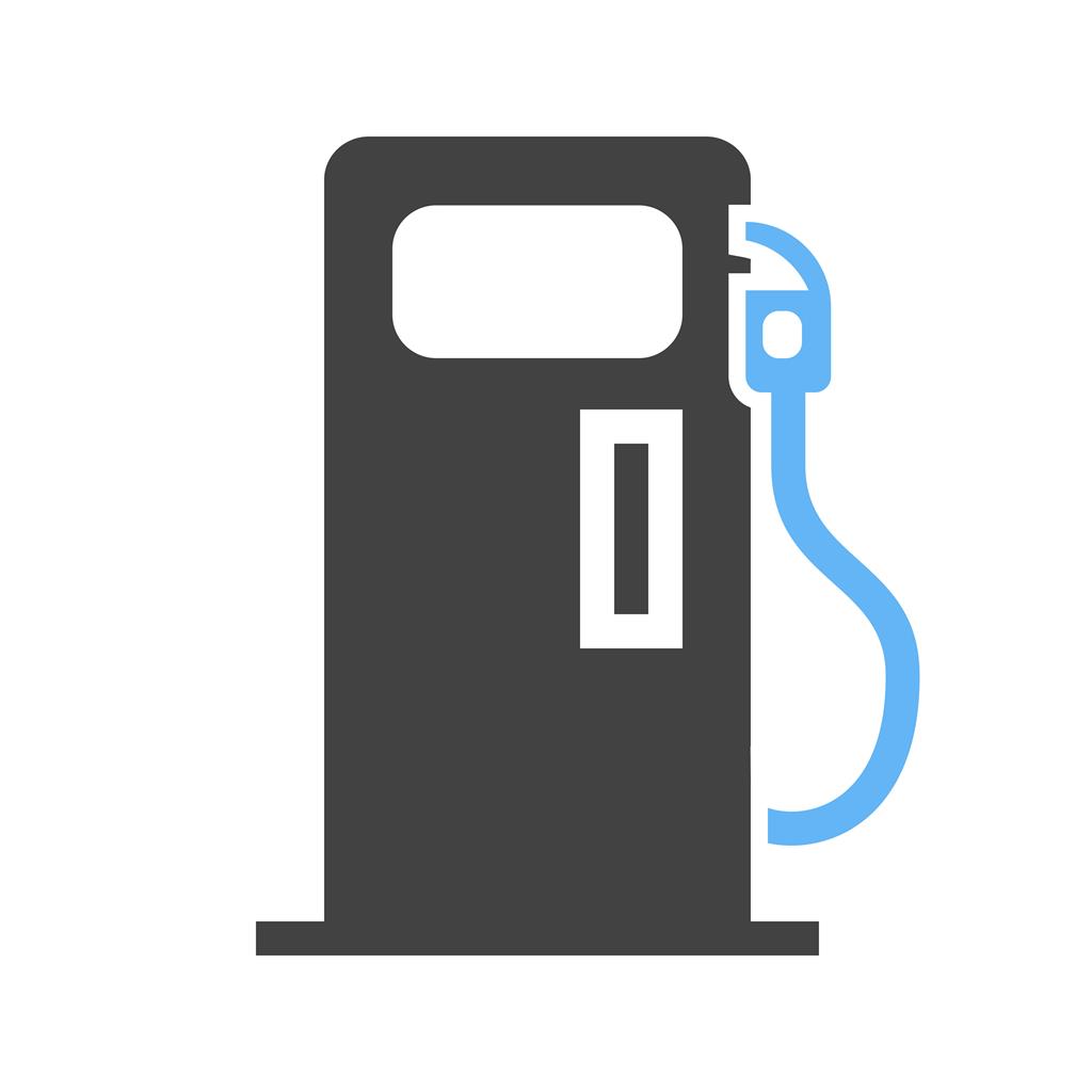Petrol Pump Blue Black Icon - IconBunny