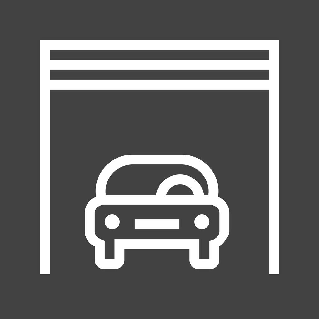 Garage Line Inverted Icon - IconBunny