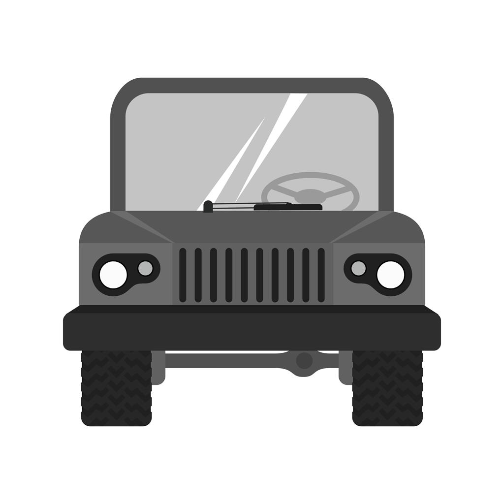 Jeep Greyscale Icon - IconBunny