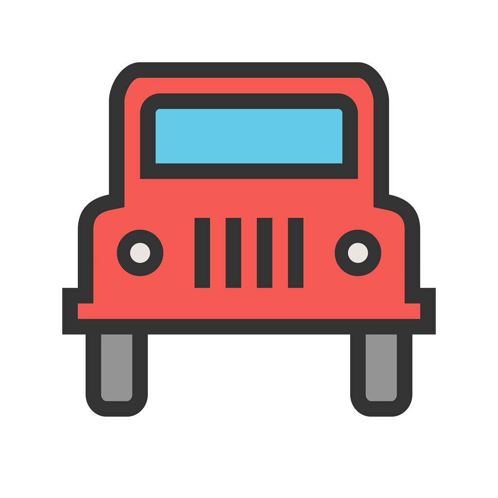 Jeep Line Filled Icon - IconBunny