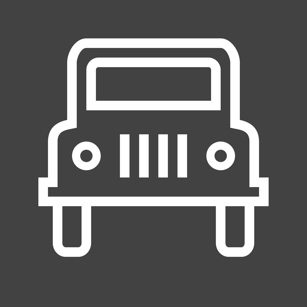 Jeep Line Inverted Icon - IconBunny